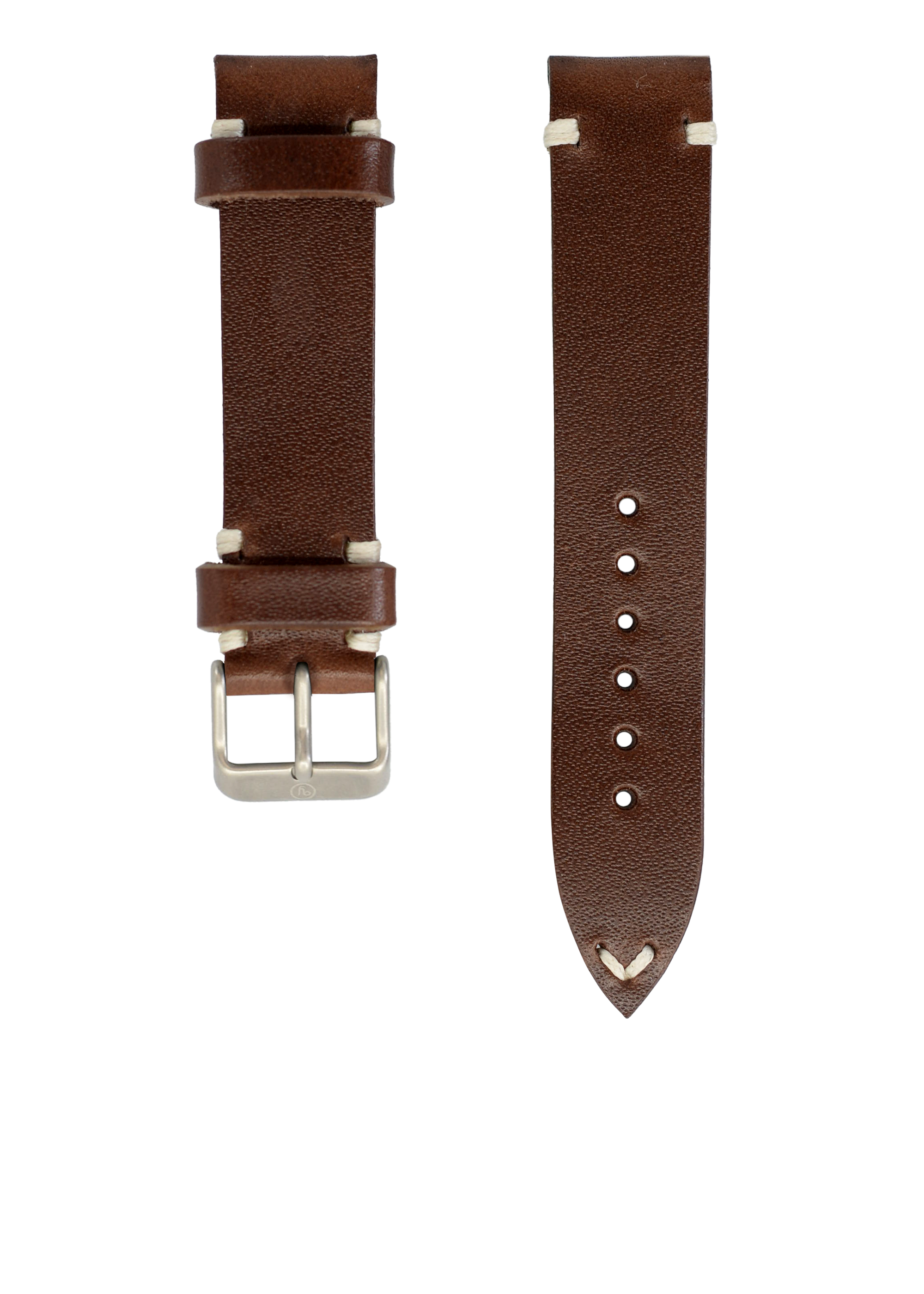 Brown Leather Vintage Watch Band 20mm