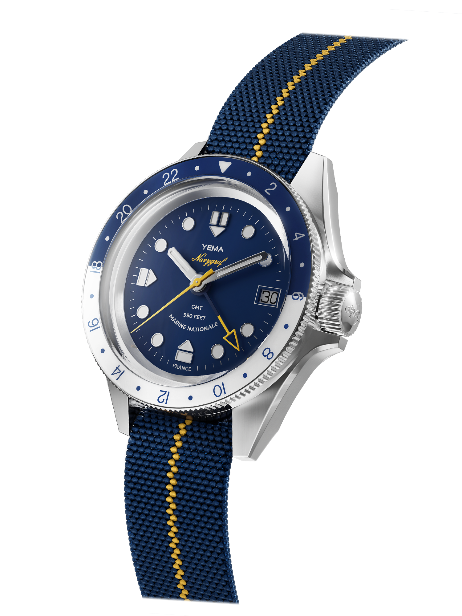 Bracelet Officiel Marine Nationale avec votre montre Yema Navygraf Marine Nationale GMT (d'une valeur de 69€)