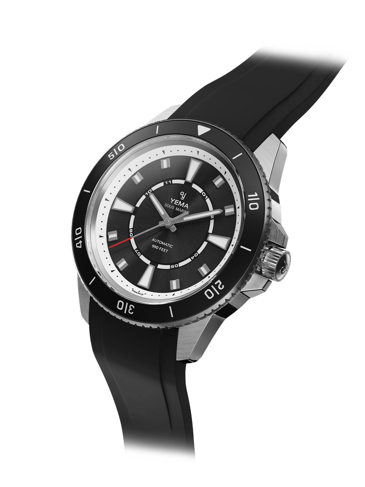 YEMA Sous Marine FKM Viton® Strap with your watch